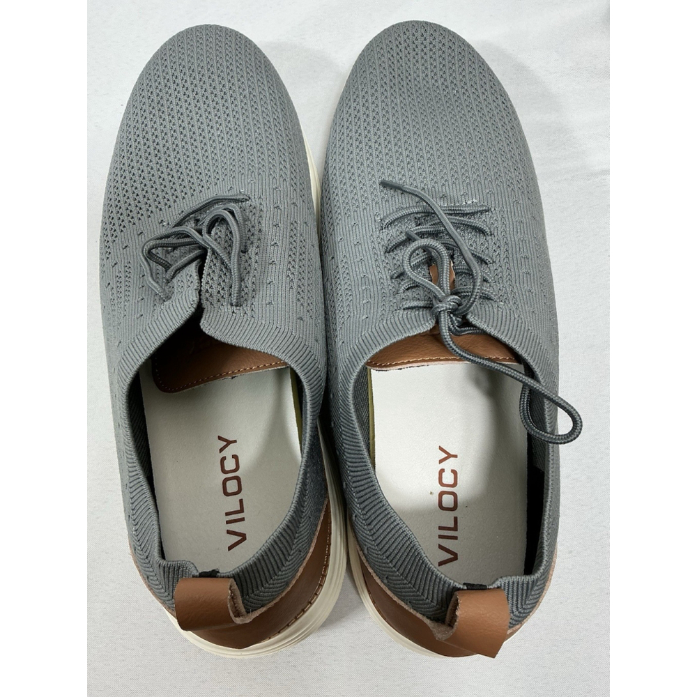 Men’s NWOT Vilocy Lace Up Oxford Sneakers Gray Size Eu 47 Us 12.5 Gray/brown - Picture 5 of 8